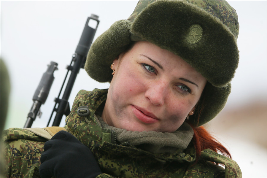 Female service members mark Intl Women's Day in Russia