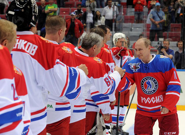 Putin prevails in Sochi all-star ice hockey game
