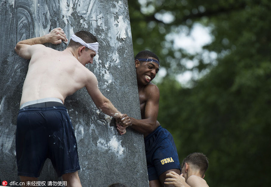 From plebe to officer: Only a gap of a hat