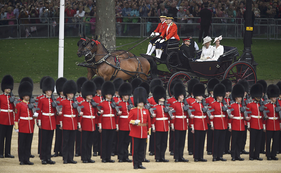 British pageantry on parade for Queen's official birthday