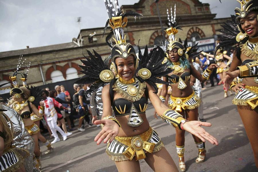 Colorful parade at Notting Hill Carnival