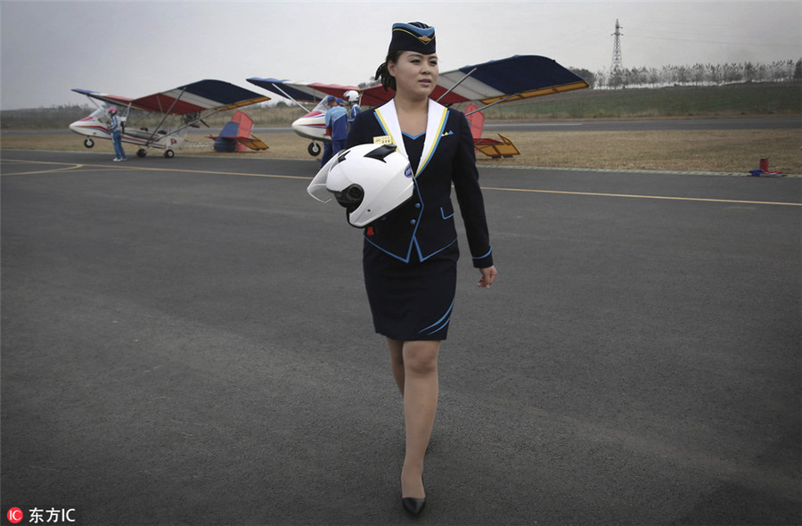 Flying club offers bird's-eye view of Pyongyang