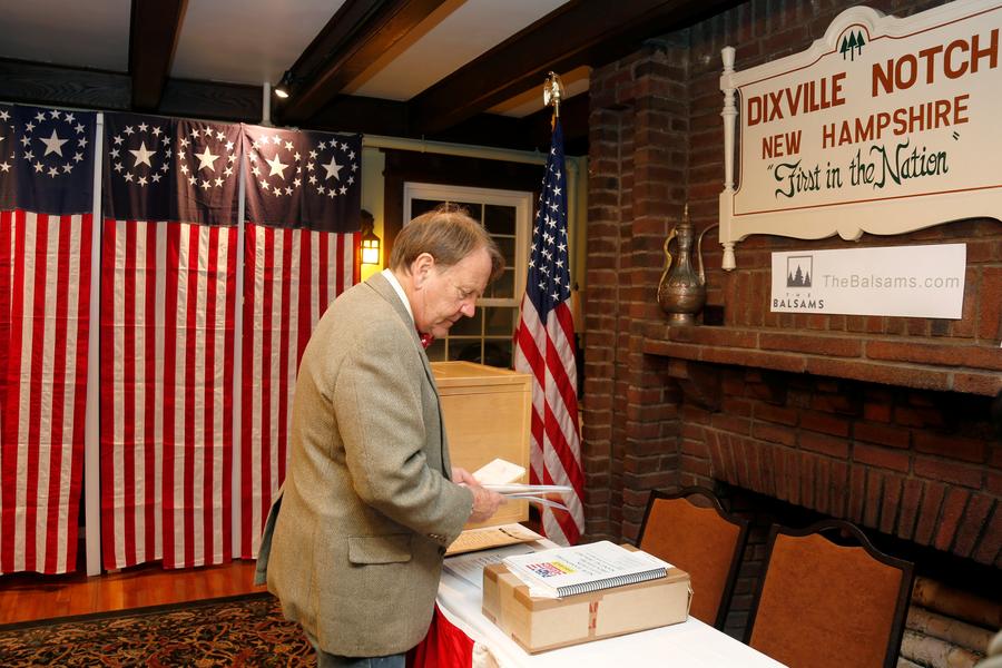 Midnight vote in tiny New Hampshire town kicks off US presidential elections