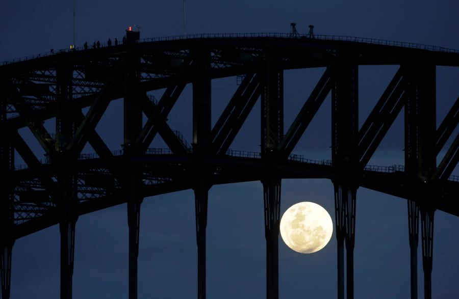 'Supermoon' shines over skies