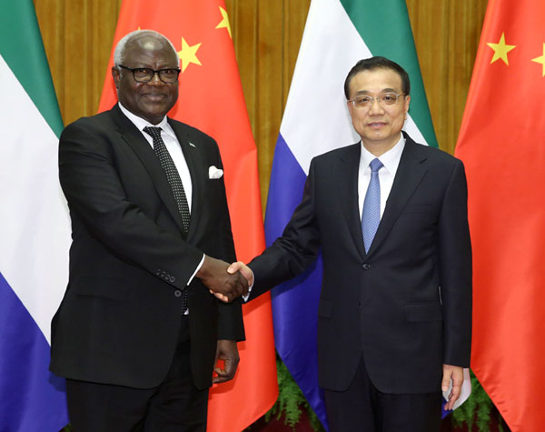 China vows to boost ties in infrastructure, production capacity in Sierra Leone
