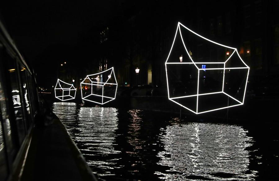 Amsterdam Light Festival illuminates night sky