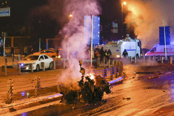 Blasts kill 13 outside Istanbul soccer stadium