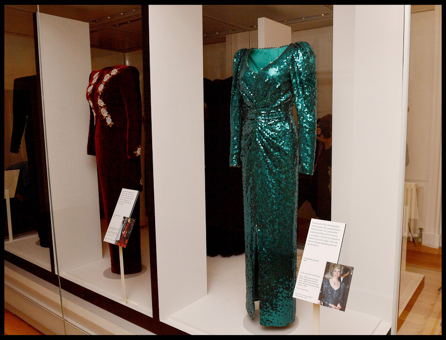 Glamorous, glittering dresses of Diana go on display in London