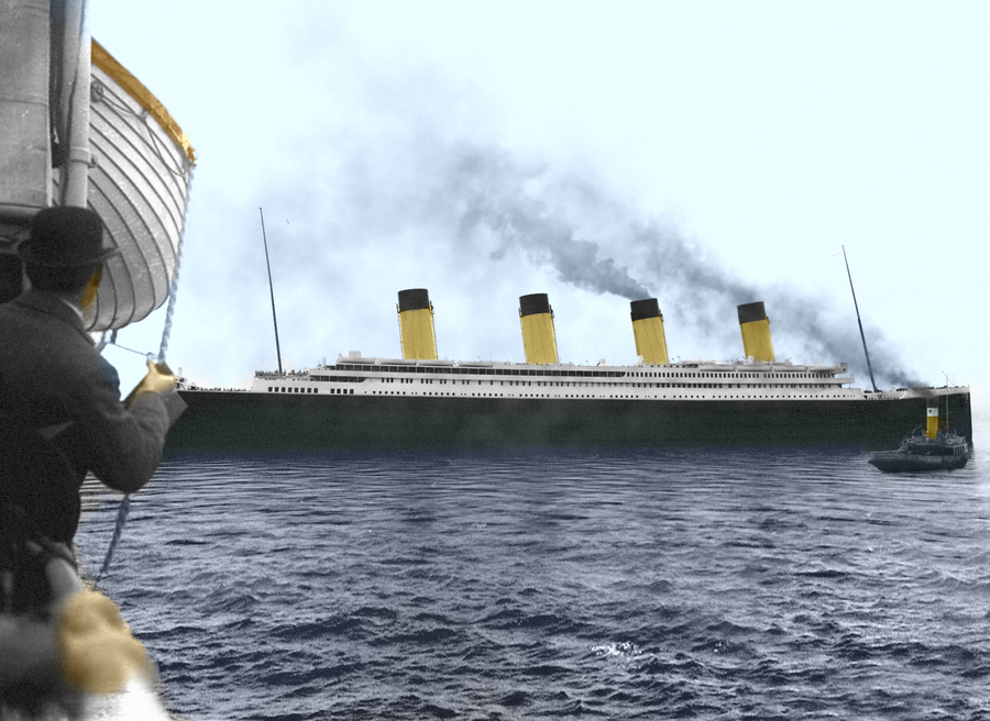 Images bring Titanic back to life in color