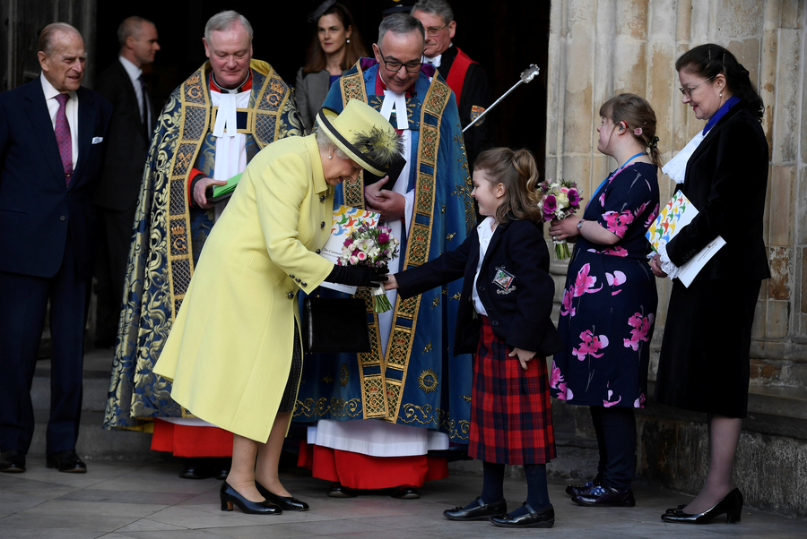 Britain's Queen, PM attend Commonwealth Day Service