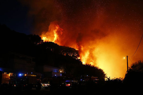 Fires destroy 1,400 hectares of forest in southern France