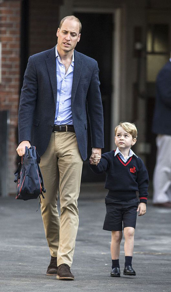 Prince George's first day of school