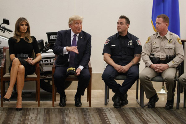 Trump lauds Vegas victims, doctors, police: 'amazing people'