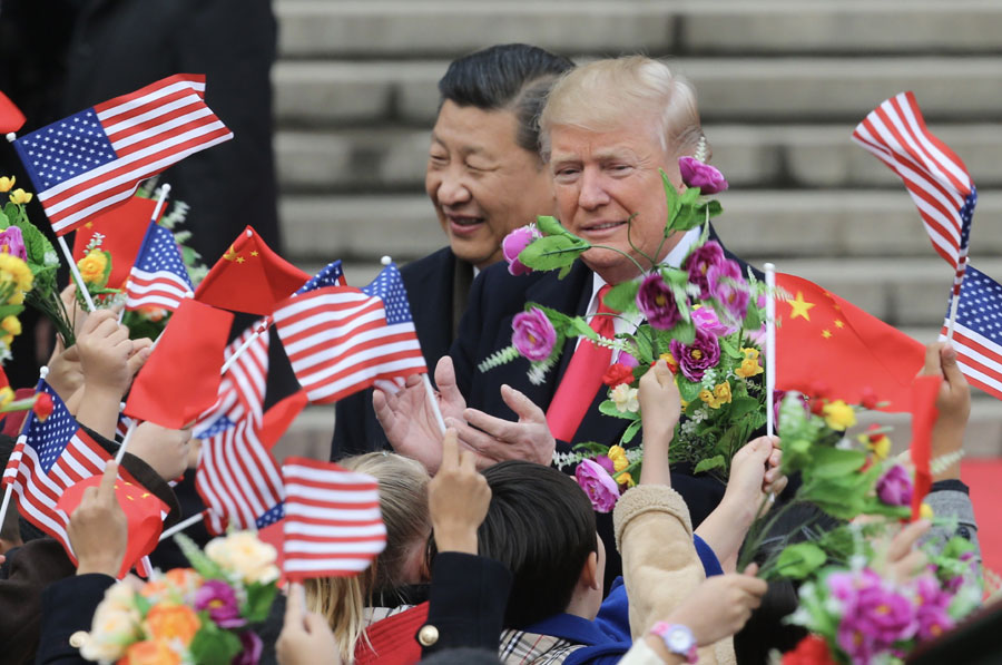President Xi holds welcome ceremony for Trump