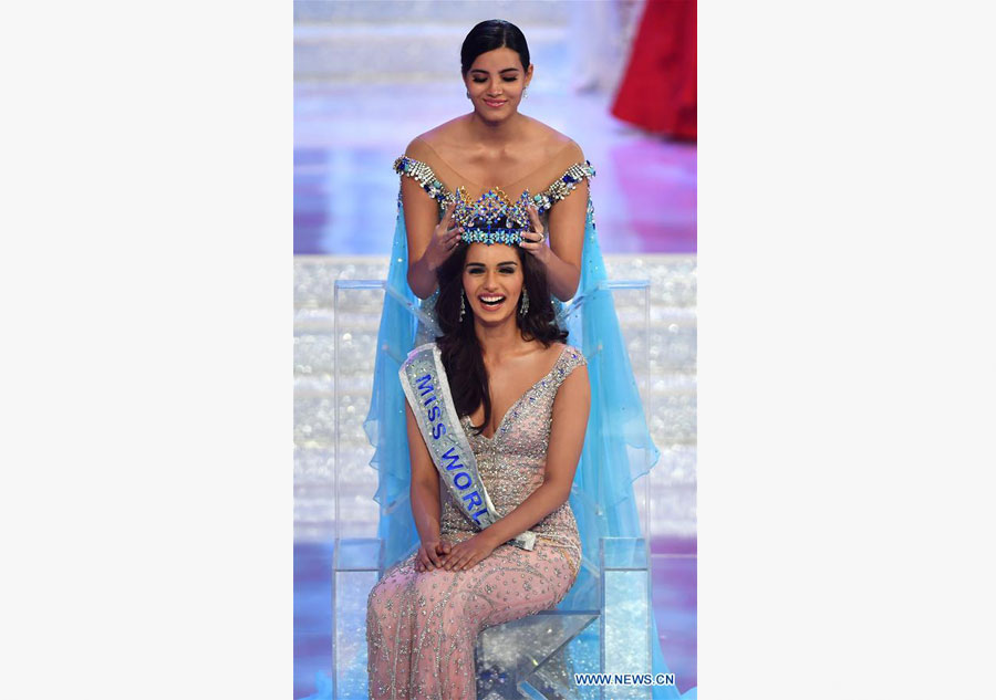 India's Manushi Chhillar crowned Miss World 2017 in Sanya
