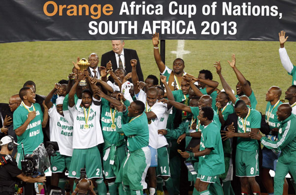 Nigeria celebrates winning African Nations Cup