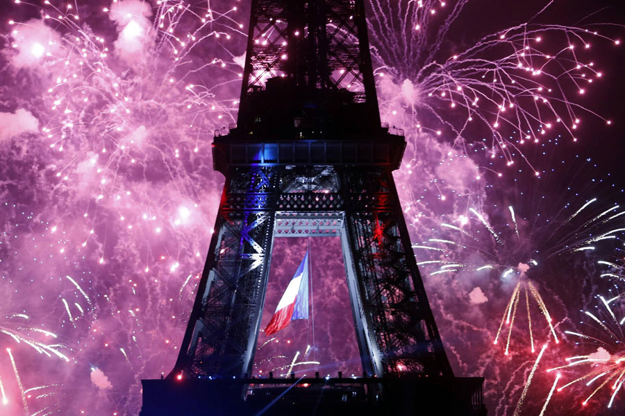 National Day fireworks around the world