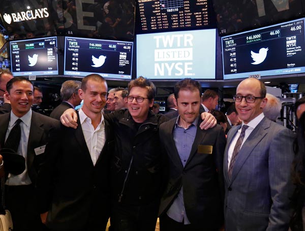 Twitter shares soar 92% in frenzied NYSE debut