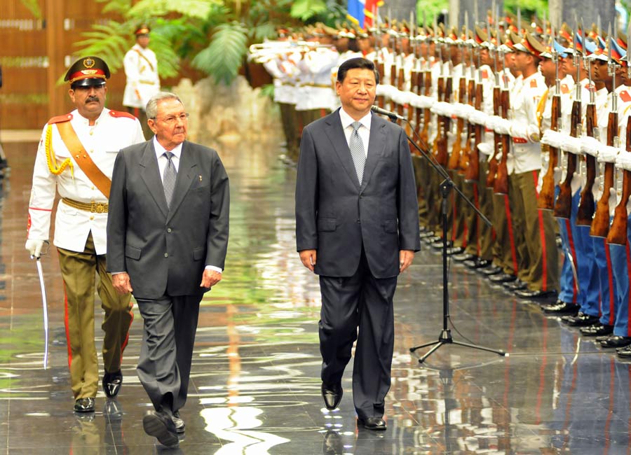 Chinese, Cuban leaders pledge staunch friendship, reciprocal cooperation