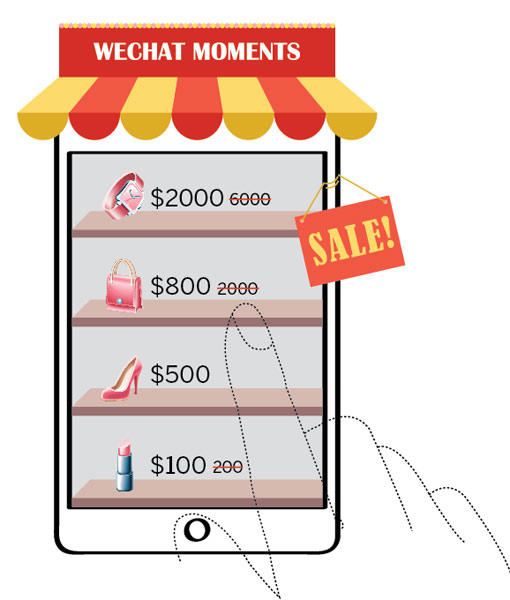 Online agents cash in on WeChat Moments