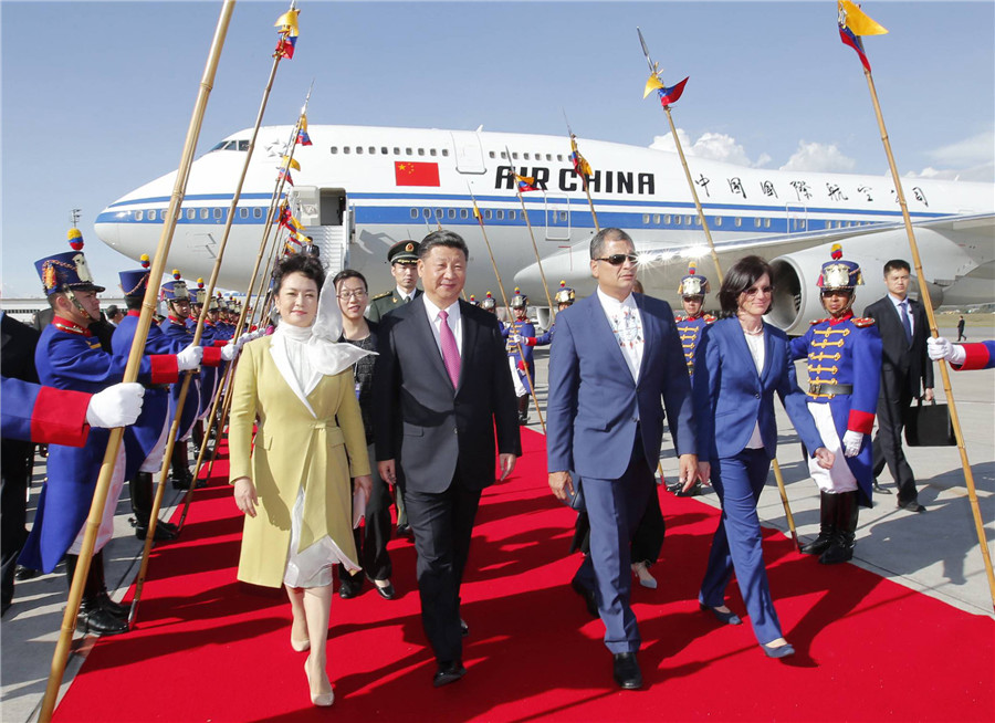 Ecuador welcomes Xi and Peng
