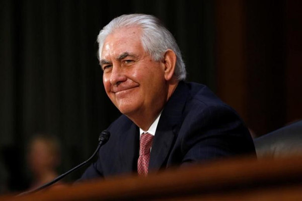 US Senate confirms Tillerson as secretary of state