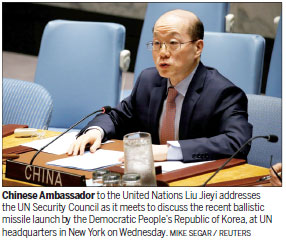 UN condemns DPRK for missile launch