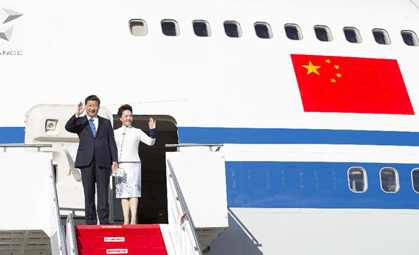 Chinese president lands in Seattle, kicking off US state visit