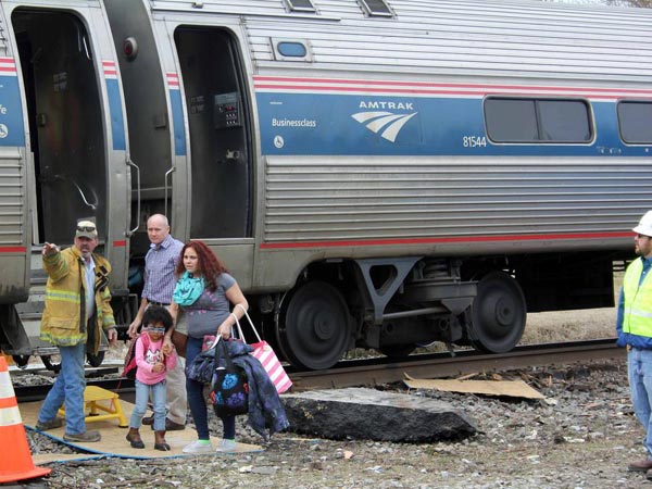 55 passengers injured in US truck-train collision