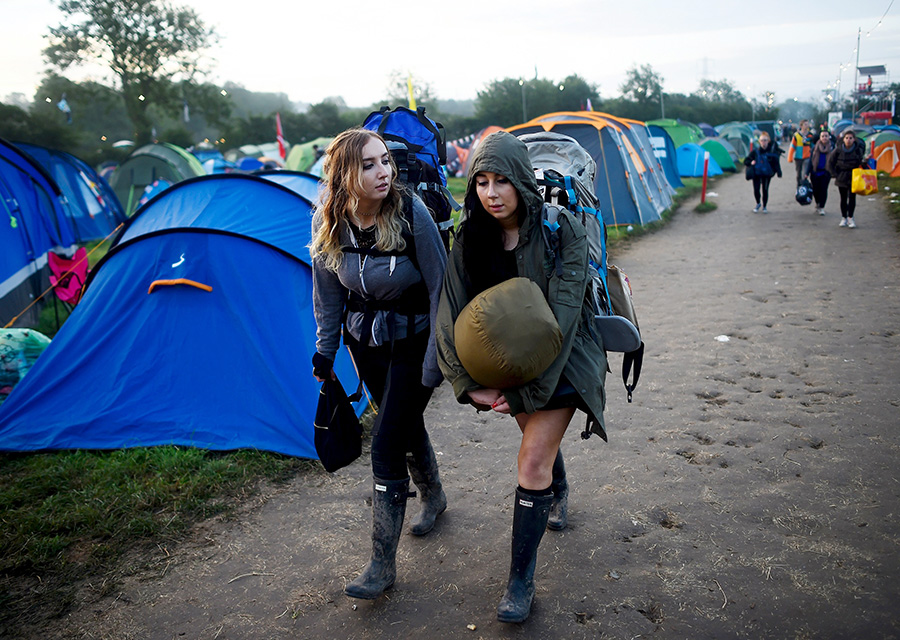 Not so glamorous: Glastonbury ends with sea of rubbish