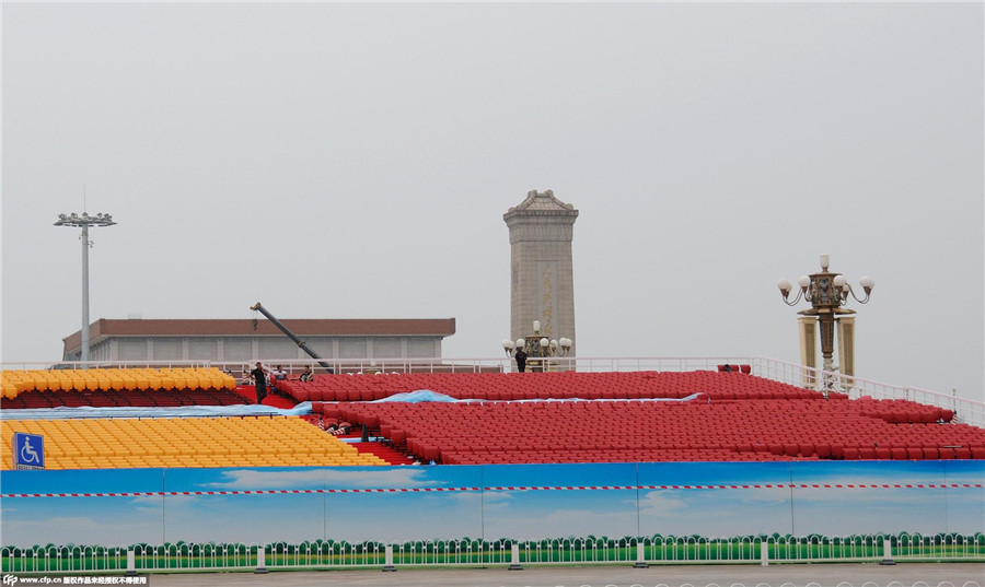 The changing looks of Beijing before V Day parade