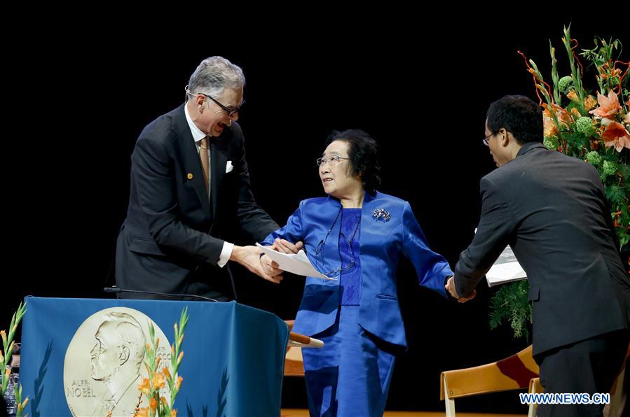 China's Nobel laureate attends lecture in Karolinska Institute