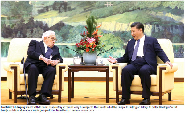 Xi, Kissinger: timely talk on ties
