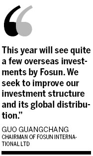 Fosun poised to invest in Europe and Japan