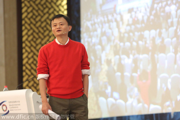 Jack Ma shares tips at Internet summit