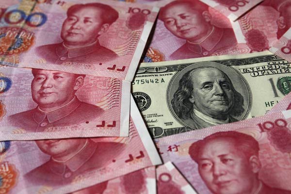 Yuan hit by turmoil in the market