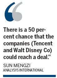 Tencent ducks media questions concerning Walt Disney deal