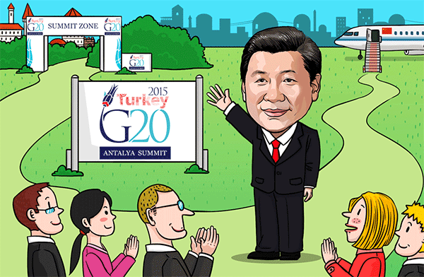 Cartoon commentary, President Xi's at G20 Summit①: Contributing Chinese ...