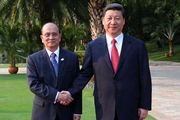 Chinese president meets with Myanmar counterpart