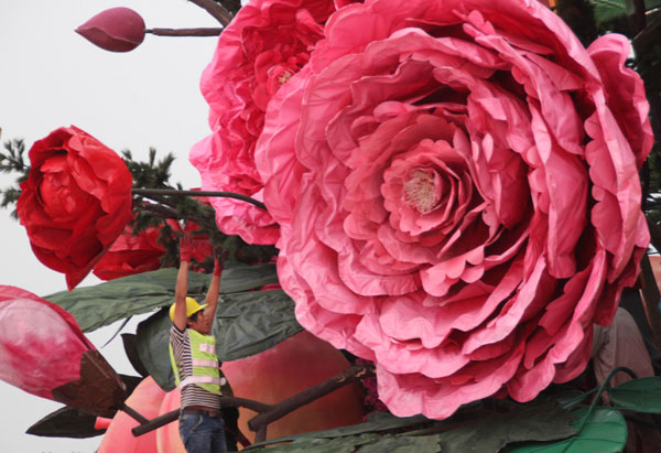 Tian'anmen blooms for National Day