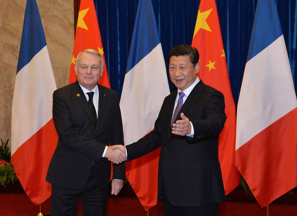 Chinese president meets French PM