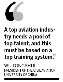 China's aviation school banks on global ties