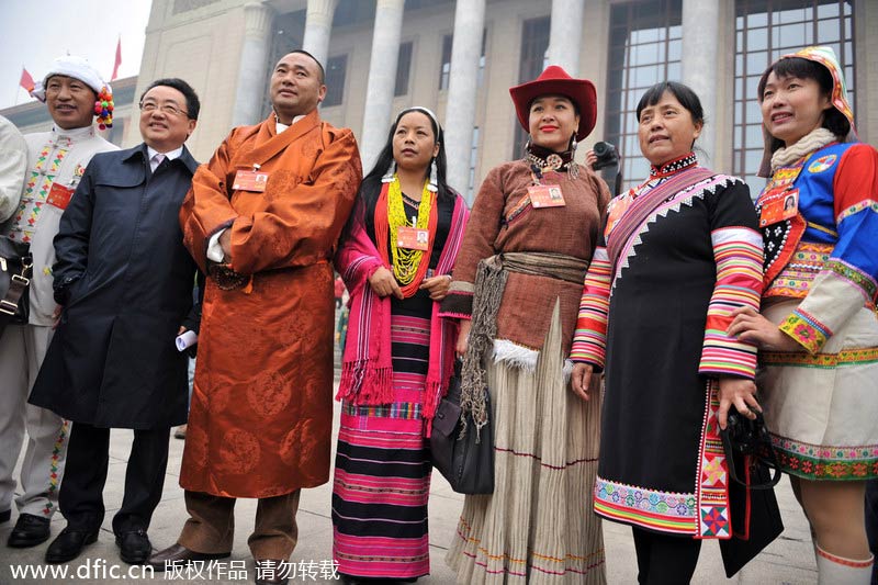 Deputies from ethnic groups at two sessions