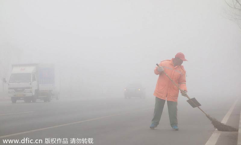 Dalian issues orange alert for smog