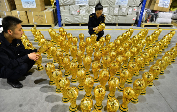 Replica World Cup trophies seized in anti-piracy swoop