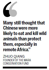 Li's visit inspires Chinese wildlife protector