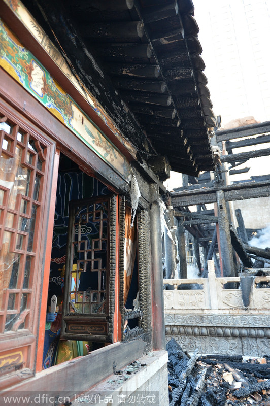 1,400-year-old temple burned down