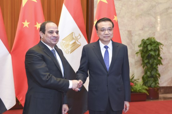 Premier Li Keqiang meets with Egyptian President