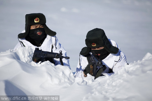 Braving bitter cold for nation’s security