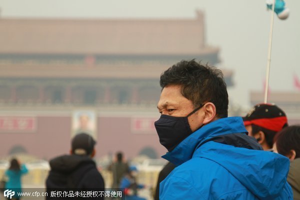 Beijing's PM2.5 density drops significantly